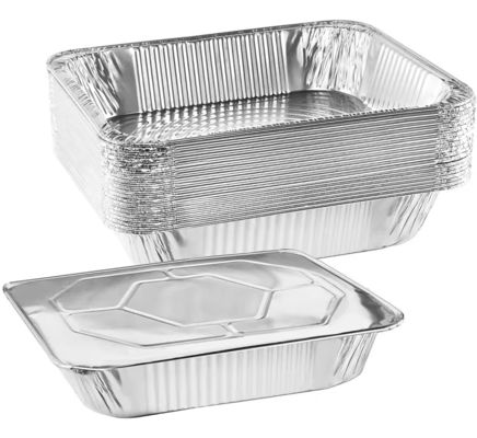 Plateaux de papier rectangulaire jetables en aluminium de 314x204 mm