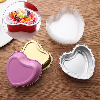 Pâtes en aluminium en forme de cœur de 100 ml Poids 2,9 g