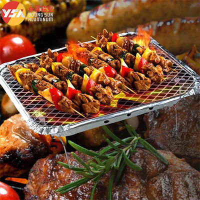 Grille à gril en aluminium, poêles à griller jetables, support en aluminium en treillis métallique