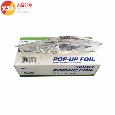 200 feuilles 500 feuilles de feuille de cuisine en aluminium pop-up pour emballage alimentaire