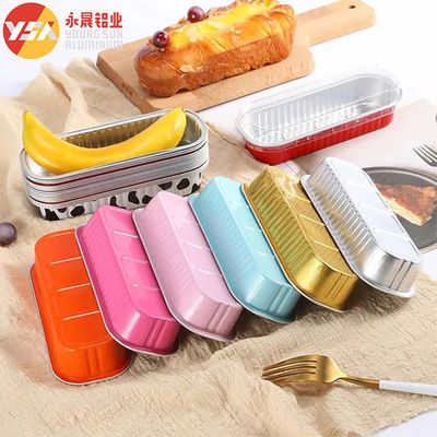Cuisson au four gâteau non collant Rectangle jetable en aluminium contenant des produits de boulangerie Pain