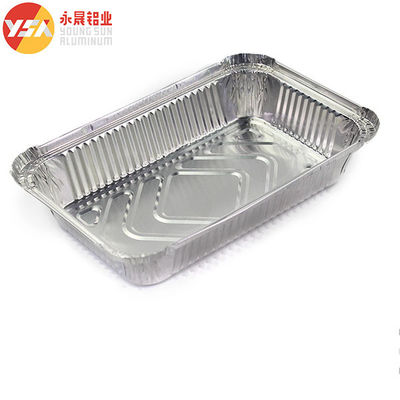8389 Contenant en aluminium 210*140*38mm Plateaux de service 800ml 1000 pièces