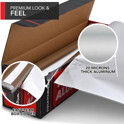 Enveloppe papier d'aluminium 200 pieds carrés papier d'aluminium papier d'emballage ménager