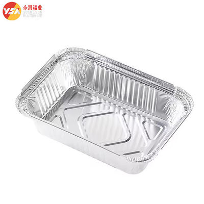 300 ml Pâtes jetables en papier d'aluminium Rectangle à emporter emballages alimentaires Contenant en papier d'étain avec couvercle