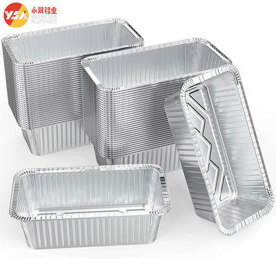 N° 6A Foil d'aluminium recyclable Mini-Pane à pain 670 ml Plateau jetable en papier d'aluminium Contenant alimentaire en papier d'aluminium avec couvercle plastique