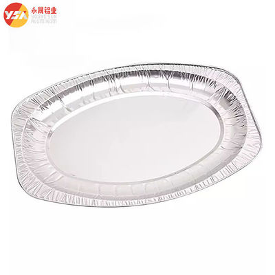 990/1400/2270ml Pâtisserie à griller pour poisson d'Inde Plateau en feuille d'aluminium ovale jetable Pâtisserie peu profonde Contenant de poisson rôti