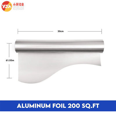 200 pieds carrés de rouleau de papier d'aluminium 0,014 mm 30 cm x 61 m Enveloppe de cuisine