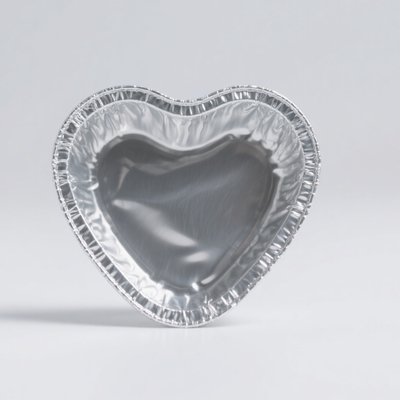 Récipient en feuille d'aluminium en forme de cœur 8011, matériau de qualité alimentaire, sûr et résistant aux hautes températures, 0,055 mm