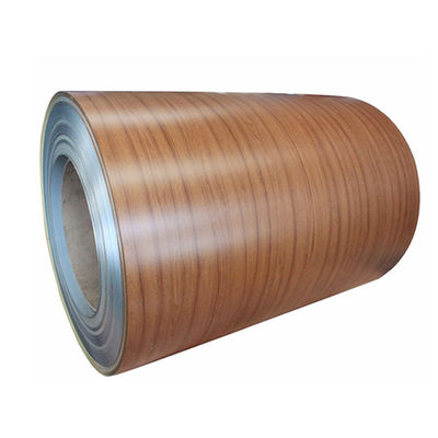 Bobine enduite en aluminium de grain en bois de PVDF pour la construction