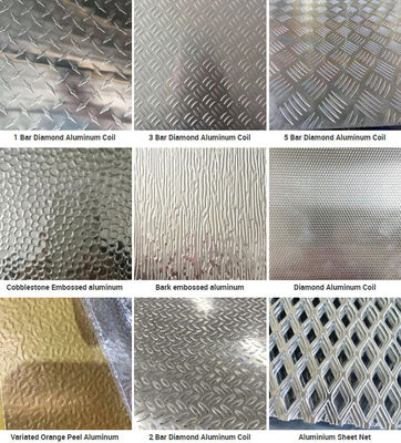 H112 barres quadrillées en aluminium 4x8 Diamond Plate Embossed Aluminum Sheet en aluminium du plat 5